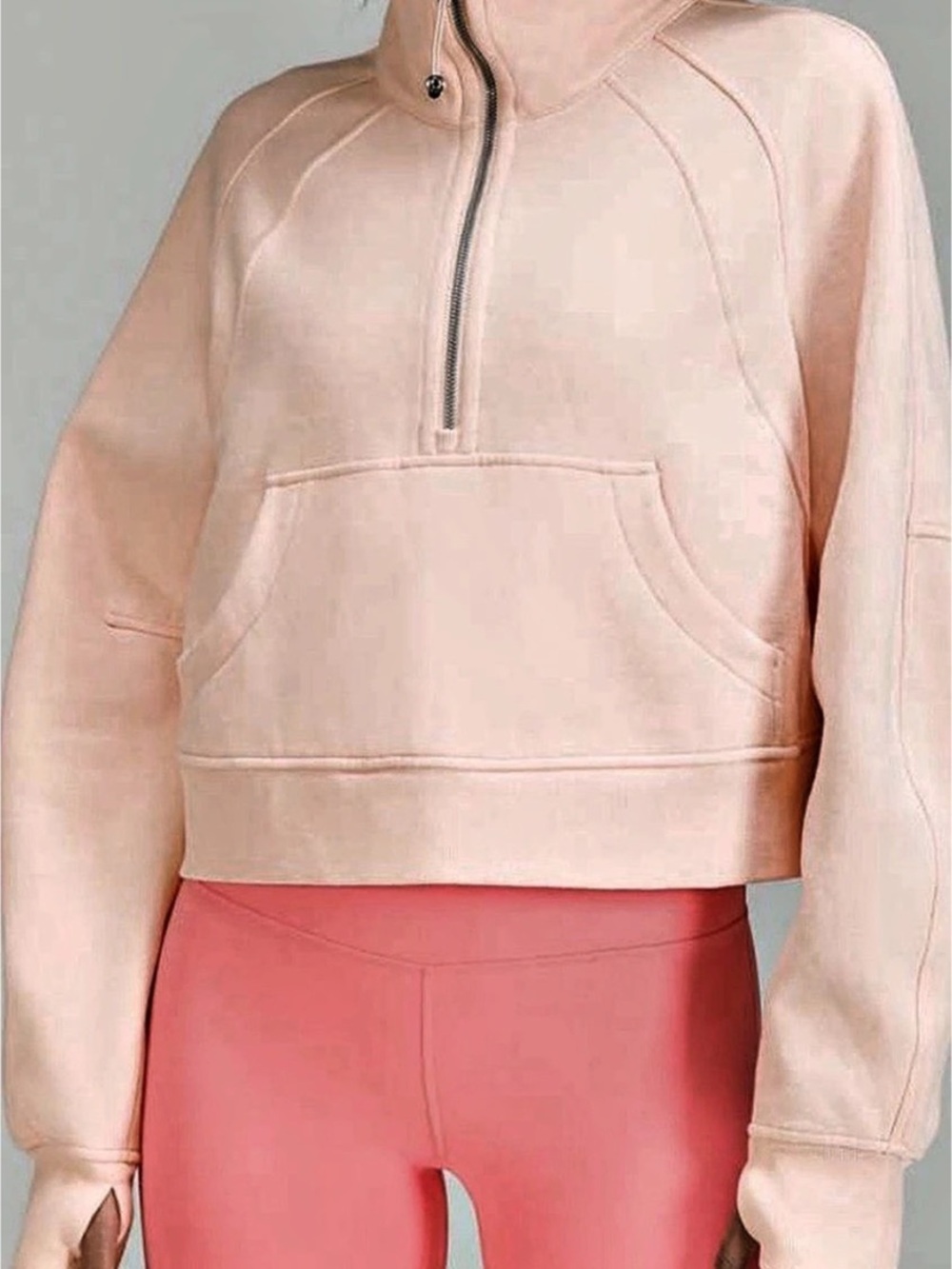 Lululemon Scuba Oversized Half-Zip Hoodie Pink